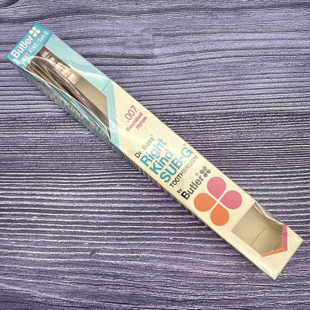 VTG GUM Butler Dr. Bass Right Kind SUB-G Toothbrush #300 ULTRA SOFT .007 Nylon